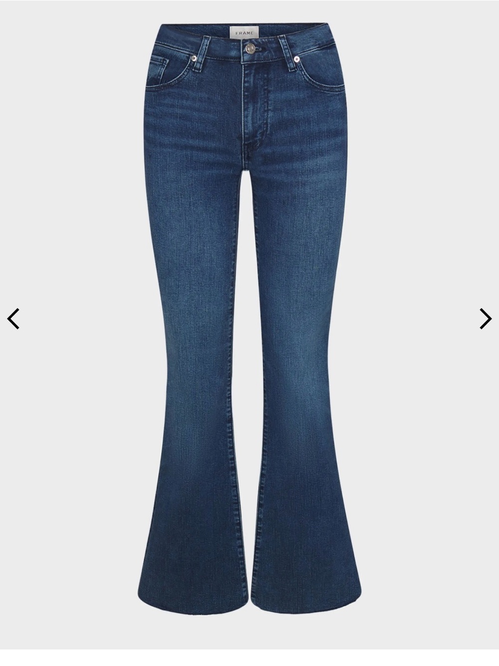 Frame Never Worn 26 Denim Flare Jeans in Deep Blue Wash